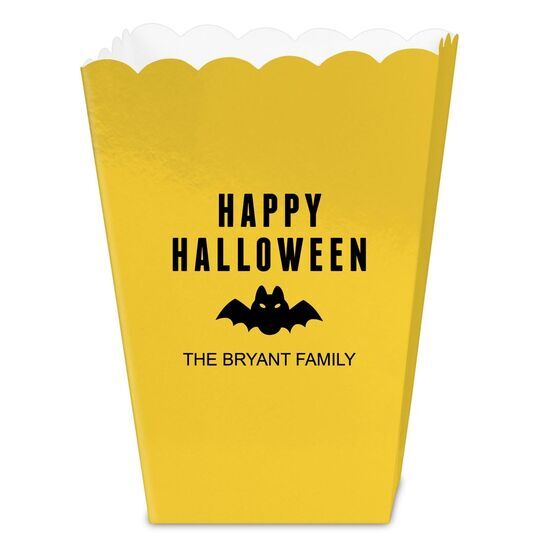 Happy Halloween Bat Mini Popcorn Boxes